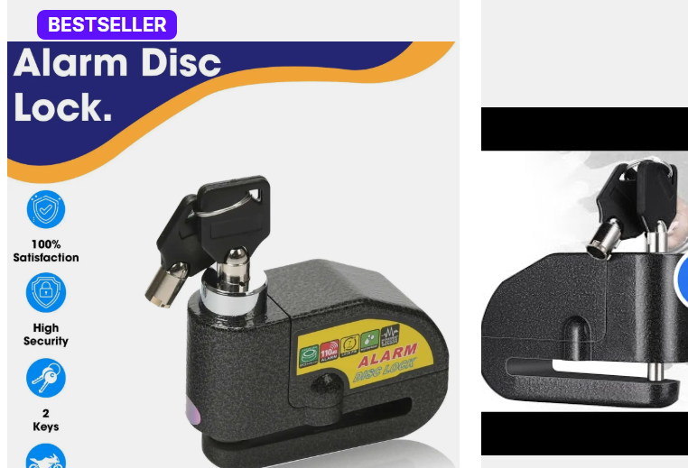 Anti-Theft Disc Brake Lock (with 110dB Alarm)